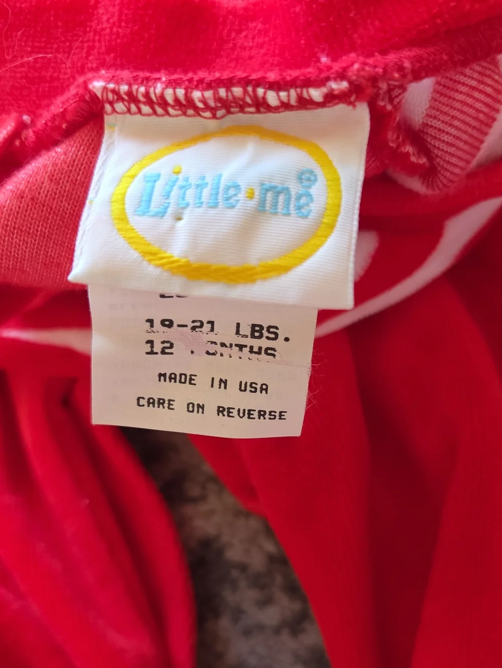 Vintage Little Me Christmas Velour One Piece Romper Toddler Size 12 Months